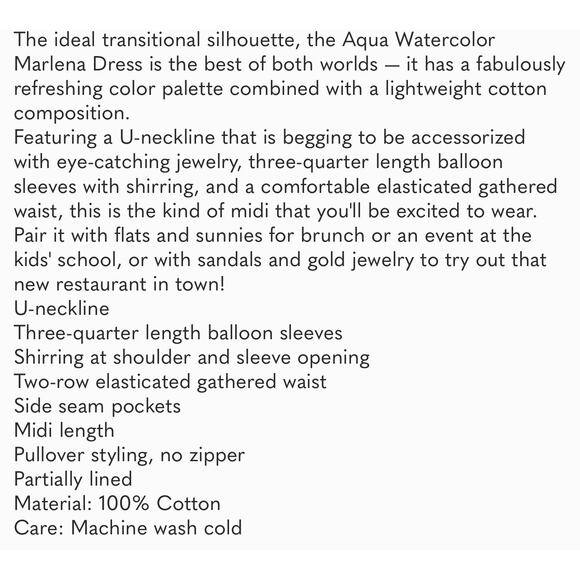 TUCKERNUCK Rosewood Chintz Floral Marlena Midi Dress NWT Size XS - Picture 9 of 10